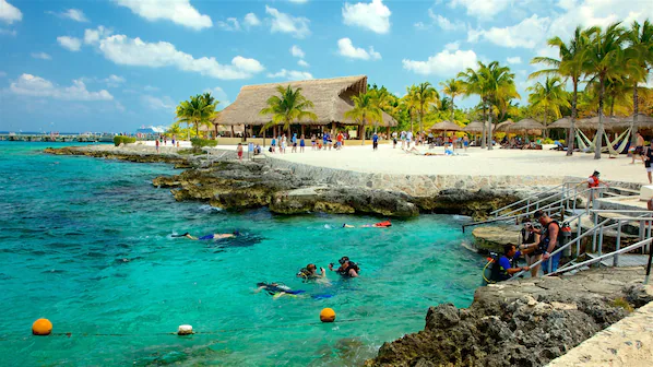 Chankanaab National Park near Dreams Cozumel Cape Resort & Spa with snorkeling lagoon and palm-lined beachfront